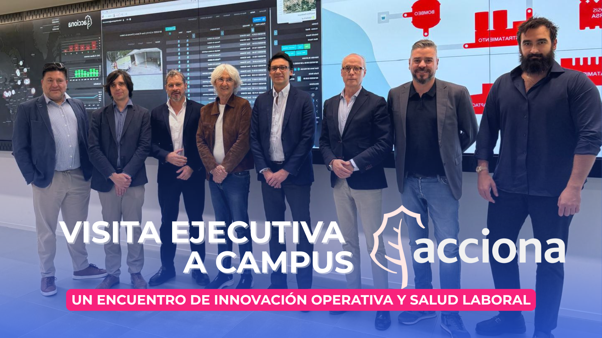 Visita de Colmena Seguros al Centro de Control de ACCIONA sobre innovación y salud laboral