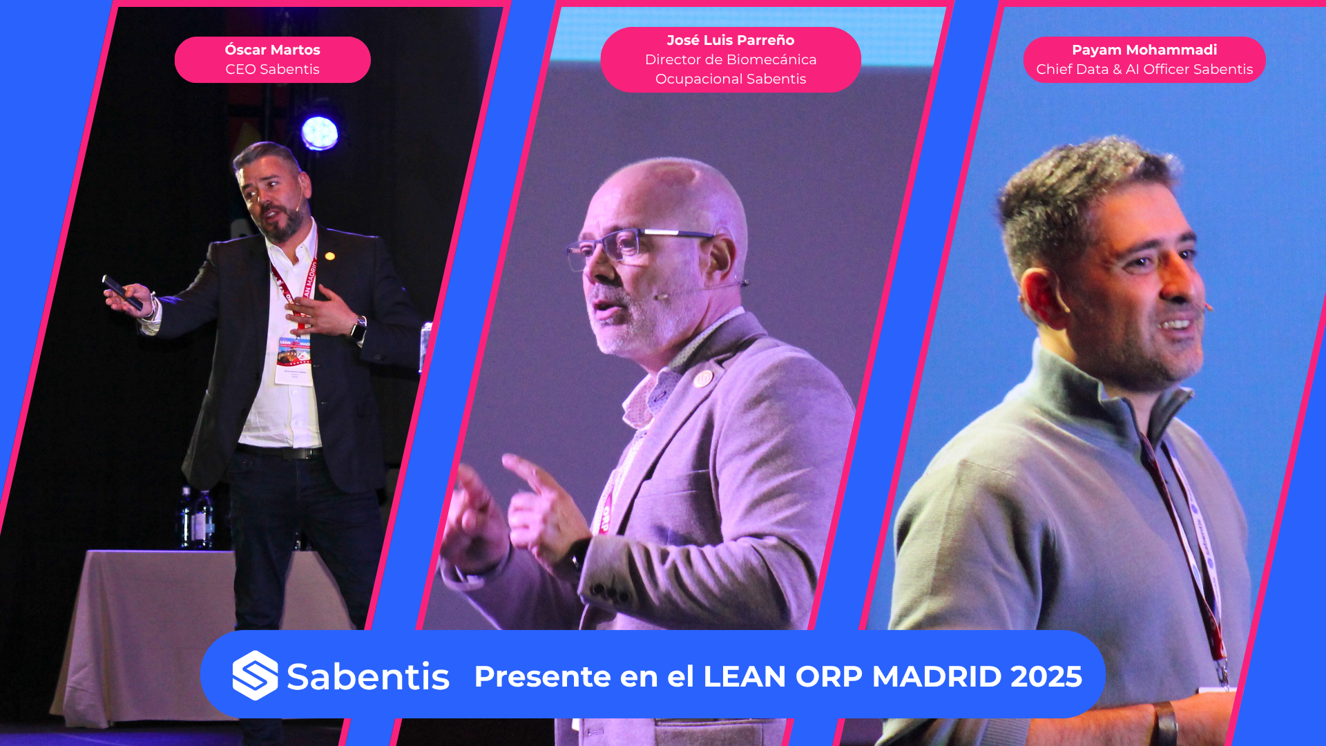 Sabentis en LEAN ORP 2025 Madrid presentando IA, datos y biomecánica para prevención proactiva
