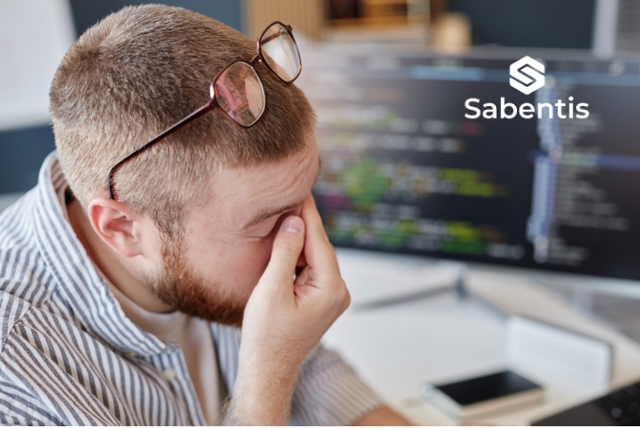 Digital fatigue at work affecting concentration and workplace safety