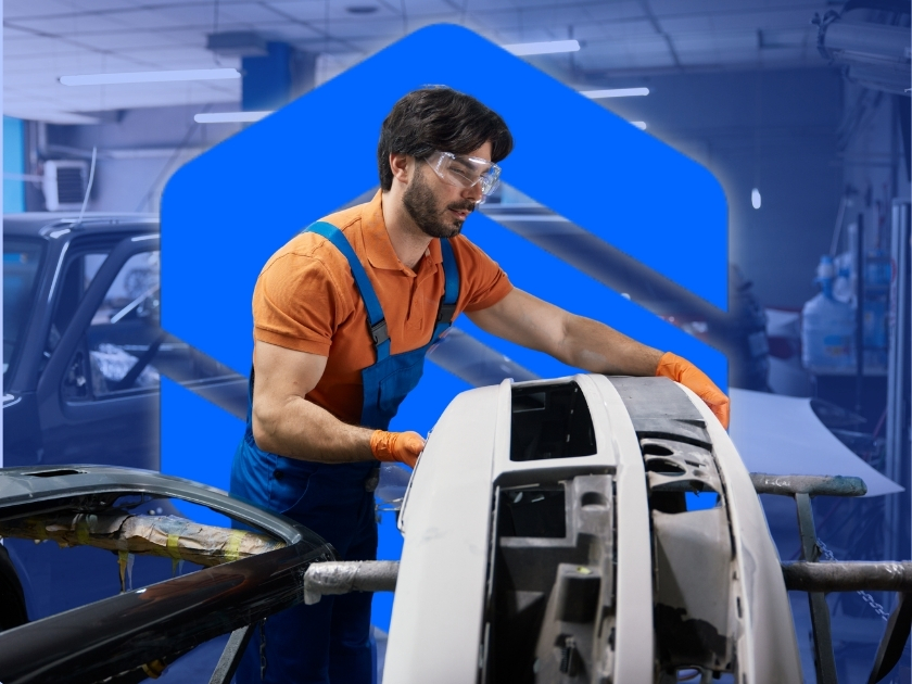 Automotive production line worker