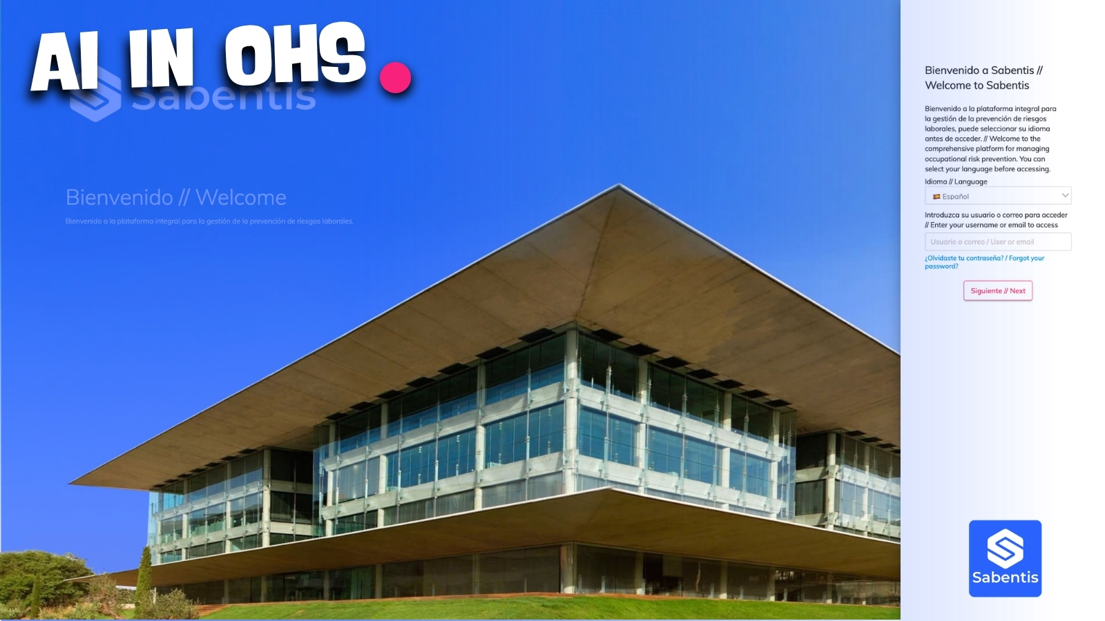Sabentis offices, cover image for the article on artificial intelligence in occupational safety and health