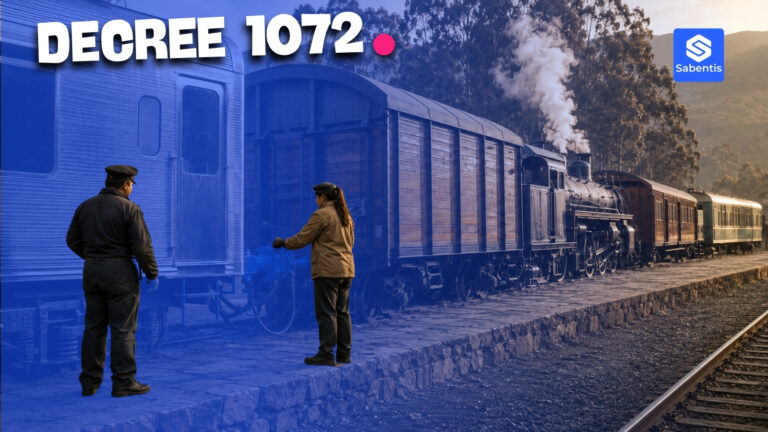 Historic locomotive coupling a new carriage, metaphor for Decree 1072 of 2015 updated in 2026