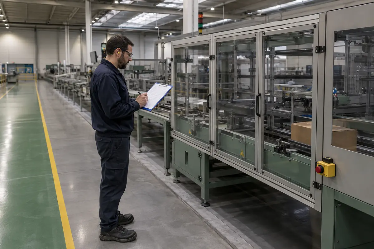 Técnico completa un cuestionario de chequeo para valorar el nivel de deficiencia según la NTP 330.