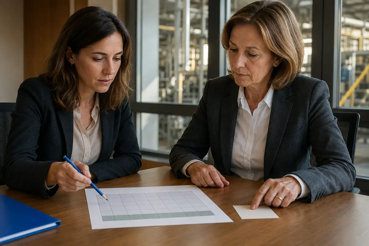 Técnica de prevención y directora de planta valoran la aceptación de un riesgo controlado.