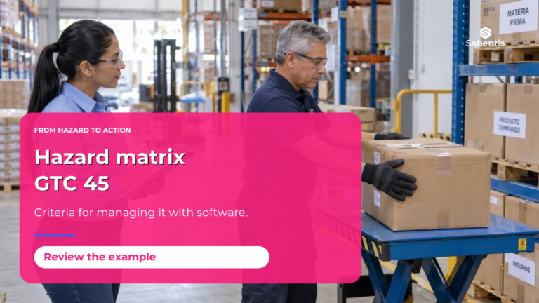 A GTC 45 hazard matrix: a practical example and criteria for managing it in software