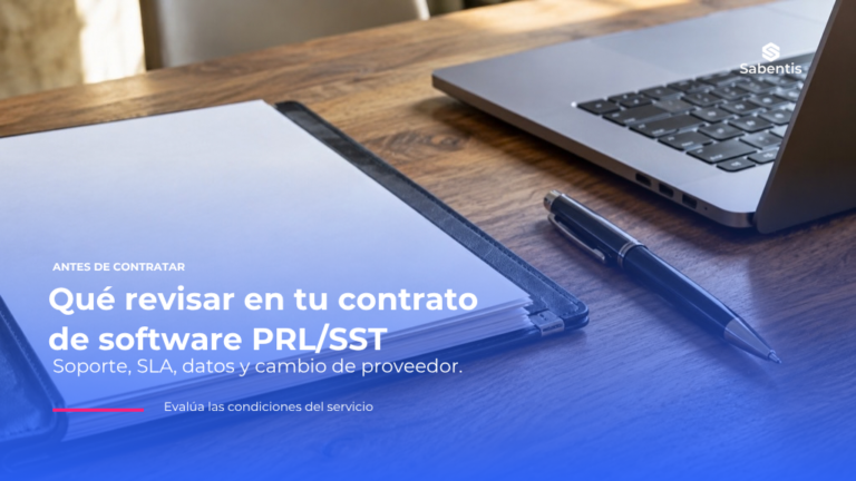 Contrato de software PRL/SST: soporte, SLA, propiedad de los datos y cambio de proveedor
