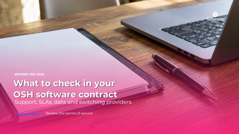 An OSH software contract: support, SLAs, data rights and changing providers